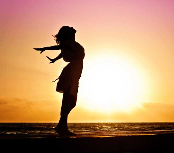 woman on beach